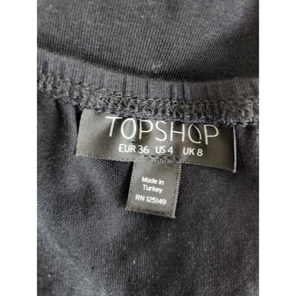 TopShop Black Lace Crochet Insert Sundress Size 4 - Picture 9 of 10
